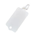 100pcs Reusable Blank Plastic Tags Ties Key Tags 1.45"*2.48" Serrated Tension Sealing Strap with Large Label Plastic Tie Mark Label Waterproof Hang Sign Write on Tag (White)