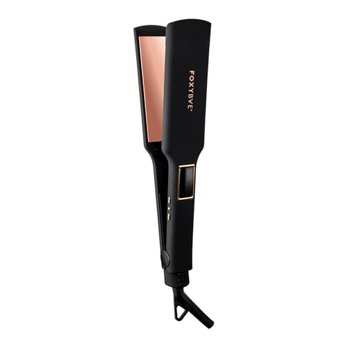 Flat Iron Hair Straightener (Black - Rose Gold / 1.75 Inch)