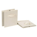 Collapsible Fabric Storage Cube Bins Organizer with Handles for Organization and Organizing Solution (Beige / 13"x13"x13")