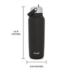 Recycled Stainless Steel Explorer with Flip Straw Lid and Handle (Onyx / 40 Ounces)