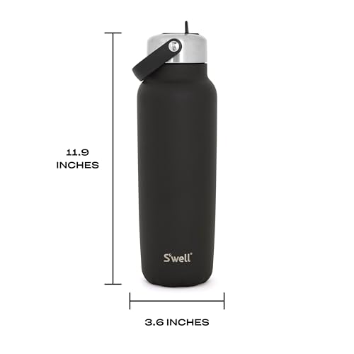 Recycled Stainless Steel Explorer with Flip Straw Lid and Handle (Onyx / 40 Ounces)
