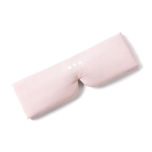 Sleep Headphone Headband Bluetooth 5.2 HD Stereo Noise Reduction Eye Contour Built (Pink)