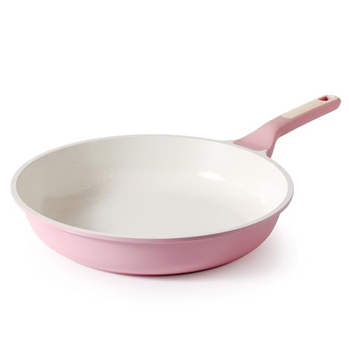 Nonstick Ceramic Frying Pan 12.5 (12.5 Inch / Sakura Pink)