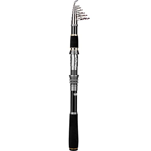 Telescopic Fishing Rod Pole Spinning Fishing Rod Carbon Fiber Travel Rod for Saltwater Freshwater Rods 2.4M 7.87Ft (ONLY Fishing rod (not include reel) / 2.4m 7.87ft)