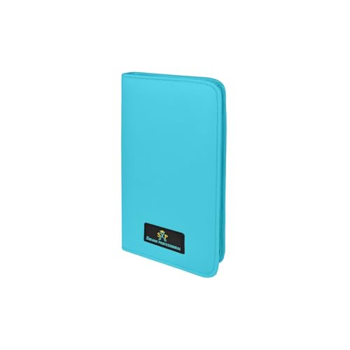 Leather 5 Scissor & Shear Storage Case for Hairstylist (TURQUOISE)