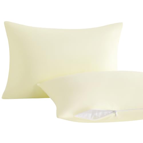 Toddler Pillows with Pillowcases Set (Ivory (Microfiber) / 13x18 Inch (Pack of 2))