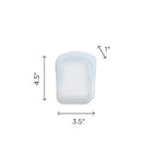 Premium Silicone Reusable Food Storage Pocket Bag (Clear / 1-Pack)