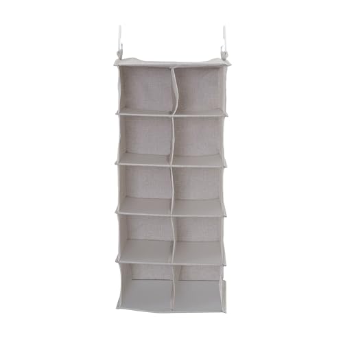 10 Pocket Hanging Shoe Organizer (Silver)