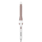 Curling Iron Double Ceramic (White/Rose Gold / 0.75 Inch Standard Barrel)