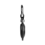Genuine Leather Keychain Holder Compatible with AirTag ([2 Pack] Black)