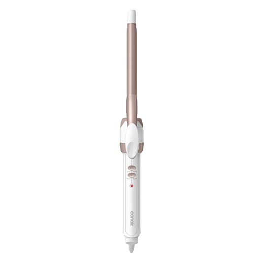 Curling Iron Double Ceramic (White/Rose Gold / 0.5 Inch Standard Barrel)