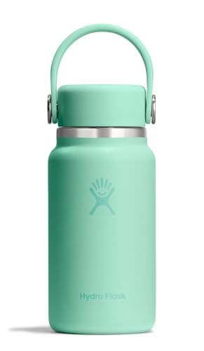 Micro Bottle Insulated Mini Leak Proof Flask for Purse or Pocket in 6.7 Oz Mermaid Green (MERMAID GREEN)