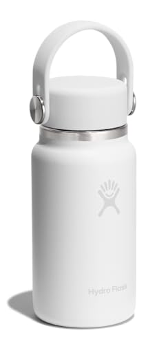 Micro Bottle Insulated Mini Leak Proof Flask for Purse or Pocket in 6.7 Oz Tonal White (Tonal White)