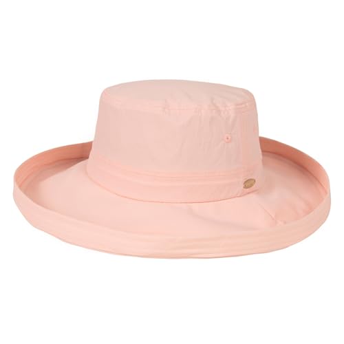 UVCoolix Women's UPF 50+ Wide Brim Cooling Sun Hat (Medium-Large / Pink)