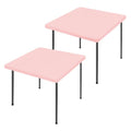 2 Pack Square Spandex Fitted Table Cloth (Pink / 34" x 34" (Square))