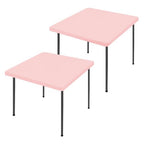 2 Pack Square Spandex Fitted Table Cloth (Pink / 34" x 34" (Square))