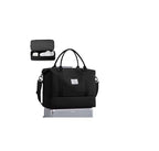 Large Travel Duffle Bag Expandable Carry On Weekender for Women 18x14x8 (A54-Black / X-large)