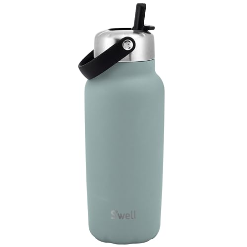 Recycled Stainless Steel Explorer with Flip Straw Lid (Eucalyptus / 32 Ounces)