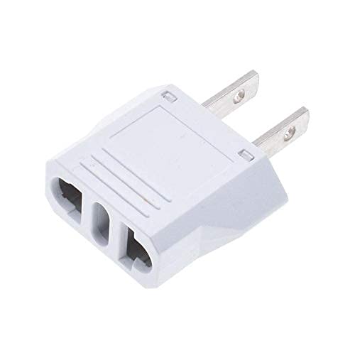 European to US Plug Adapter (1 Pack | White)