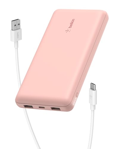20000mAh 15W 3 Port Power Bank (Rose Gold)