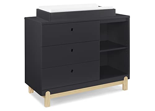Poppy 6 Piece Baby Nursery Furniture SetIncludes (Full Nursery / Midnight Grey/Natural)