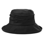 Women's Waterproof UPF 50+ Wide Brim Packable Rain Hat (737_black / Medium)