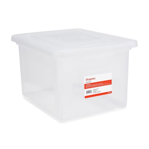Plastic File Box with Snap Lid (Clear)