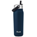 Recycled Stainless Steel Explorer with Flip Straw Lid (Azurite / 24 Ounces)