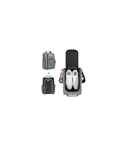 2 Pcs Golf Shoe Bag for Travel (2pcs Black+Grey)