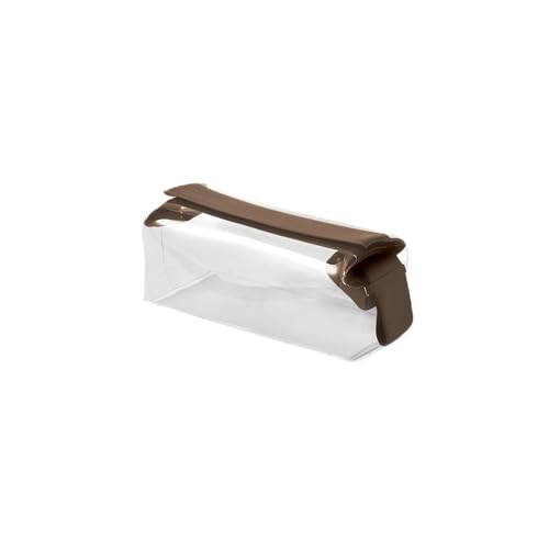 Parcel Clear Travel Kit with Zipperless Magnetic Closure (Chestnut / Small)
