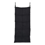 10 Pocket Hanging Shoe Closet Organizer with Hooks (Black)