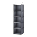 Hanging Closet Organizer and Storage for Clothes (5-SHELF / Grey)