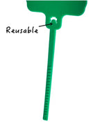 100pcs Reusable Blank Plastic Tags Ties Key Tags 1.45"*2.48" Serrated Tension Sealing Strap with Large Label Plastic Tie Mark Label Waterproof Hang Sign Write on Tag (Green)