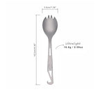 2 Piece Titanium Camping Sporks with Travel Bag and Carabiner (2 PACK SPORK)