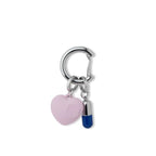 Charm Keychain Bag Carabiner (Shiny Silver)