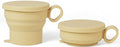 6 oz 2 pack Mini Silicone Collapsible Travel Cup (Yellow Butter)