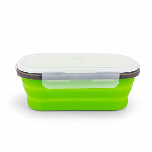 Green Food Grade Silicone Lunch Container Bento Box