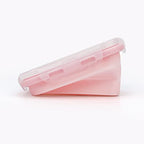 3piece Collapsible Food Storage Containers with Lids (pink)