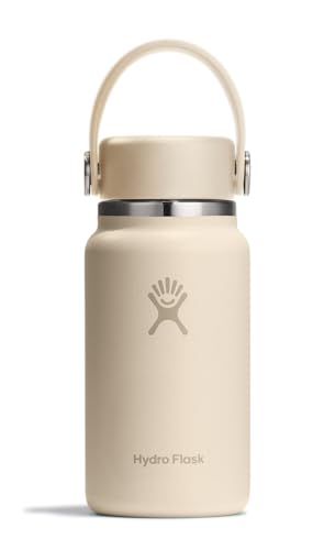 Micro Bottle Insulated Mini Leak Proof Flask for Purse or Pocket in 6.7 Oz Oat Tan (OAT)