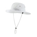 Summer UPF 50+ Men's Bucket Sun Hat Wide Brim Fishing Hat Safari Hat (Large-X-Large / White)