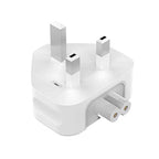 3 Prong Mac Duckhead Power Adapter UK Travel Standard Plug Head for MacBook (Mac UK Travel Adapter Plug / White01)