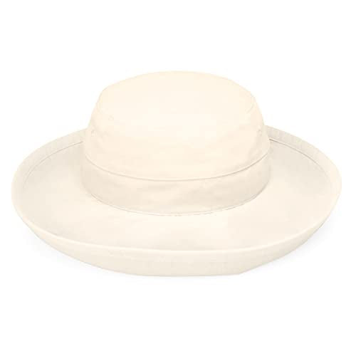 Wallaroo Women’s Casual Traveler Sun Hat (Medium / Microfiber Natural)