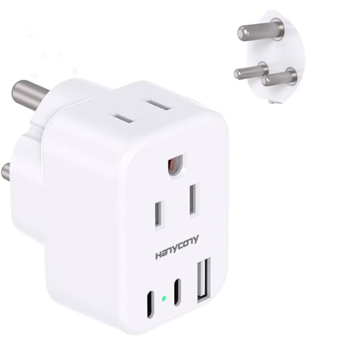 US to India Plug Adapter (Type D - India Maldives)