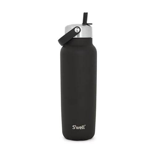 Recycled Stainless Steel Explorer with Flip Straw Lid and Handle (Onyx / 40 Ounces)