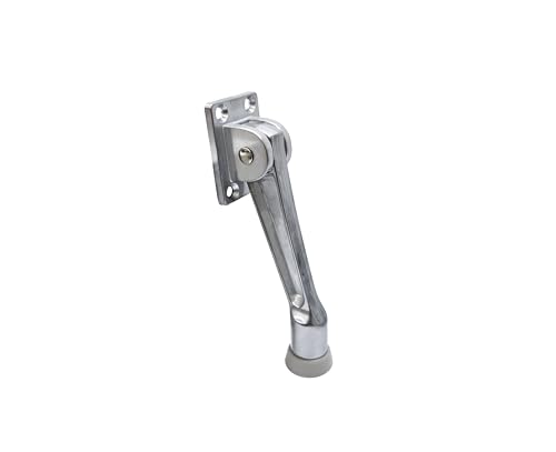 Heavy Duty Kickdown Door Stopper (1 Pack / Chrome(5"))