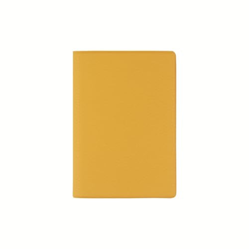 Classic Passport Cover Holder Wallet Case for Travel Essential RFID Blocking Vegan Leather Waterproof (YELLOW)