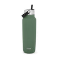Recycled Stainless Steel Explorer with Flip Straw Lid and Handle (Green Jasper / 40 Ounces)