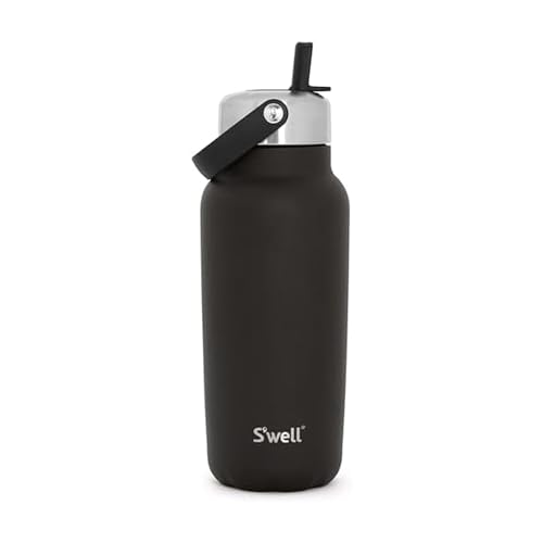 Recycled Stainless Steel Explorer with Flip Straw Lid (Onyx / 32 Ounces)
