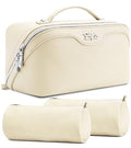 Travel Makeup Bag Organizer Cosmetic Bag (04-B-White)