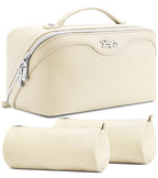 Travel Makeup Bag Organizer Cosmetic Bag (04-B-White)